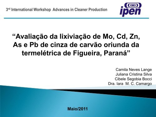 3rd International Workshop Advances in Cleaner Production