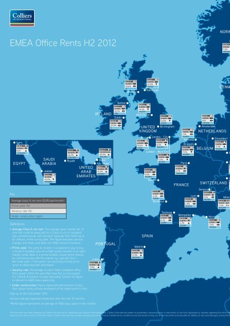 Office Rents map - Colliers International