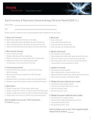 Quick Inventory of Depressive Symptomatology (Clinician ... - PfizerPro