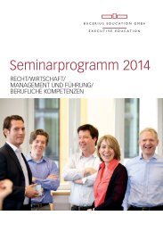 seminarprogramm 2014 - Bucerius Executive Education
