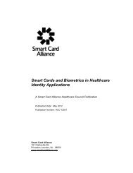 Smart Cards and Biometrics in Healthcare Identity Applications