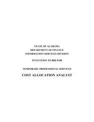 COST ALLOCATION ANALYST - Alabama Department of Finance ...