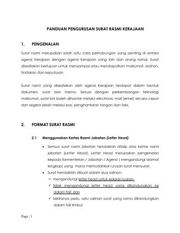 Panduan Pengurusan Fail Rasmi Kerajaan - Jabatan Perdana 