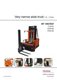 BT Vector VCE100 datasheet - Toyota Material Handling Europe