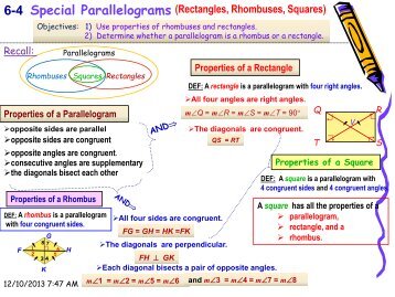 Special Parallelograms 6-4