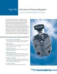 Type-100 Precision Air Pressure Regulator Spec ... - ControlAir Inc.