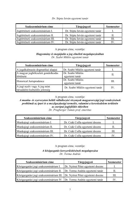 A doktori iskola képzési terve - Miskolci Egyetem