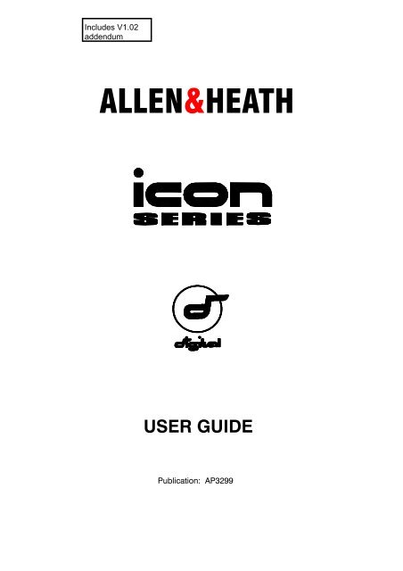 Allen & Heath Icon Manual - Stagecraft