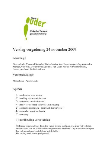 verslag 24/11/09 - Heilig Graf