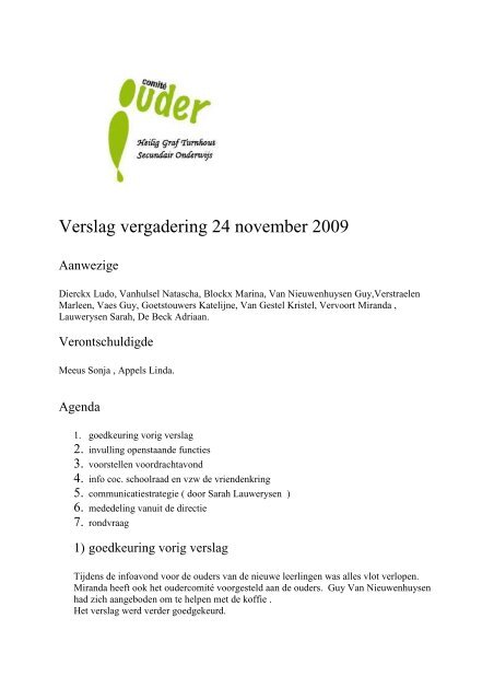 verslag 24/11/09 - Heilig Graf