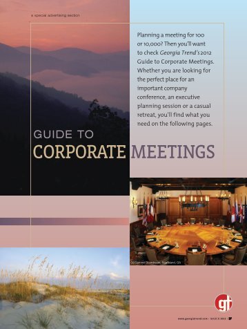 Corporate Meetings Guide - Georgia Trend Magazine