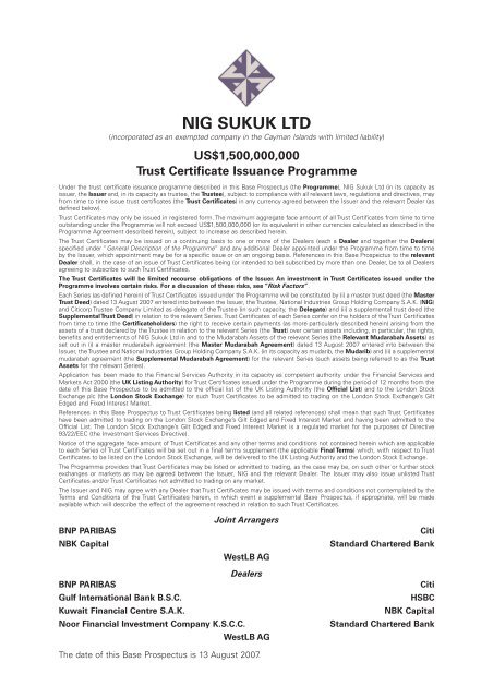 NIG Prospectus - London Stock Exchange