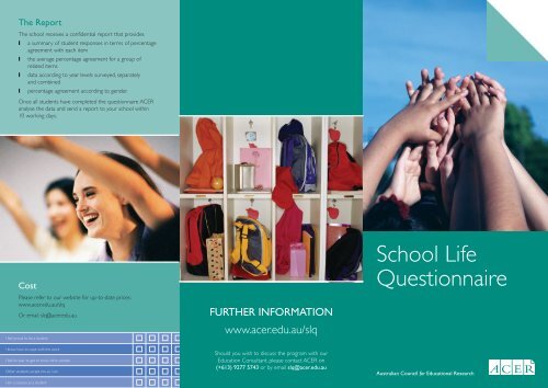 School Life Questionnaire - ACER