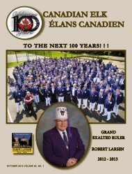 October 2012 - Elks of Canada