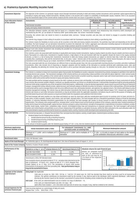 KEY INFORMATION MEMORANDUM & FORMS - IFIN LTD