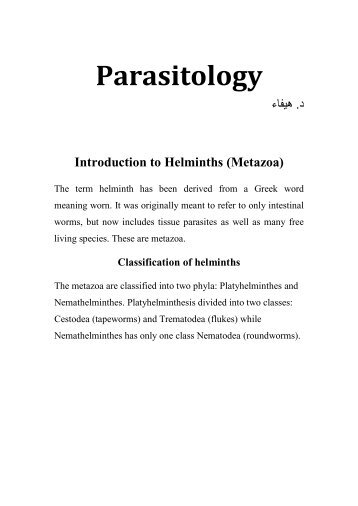 Introduction to Helminths