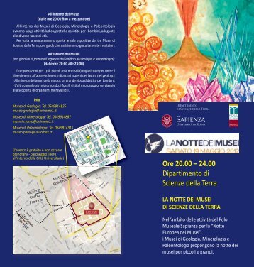 Brochure Notte dei Musei - Sapienza