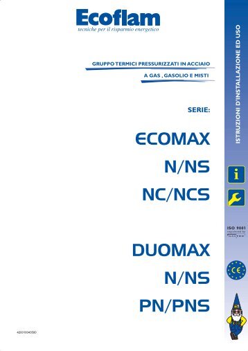 ECOFLAM manuale utente duomax ecomax - Certificazione ...