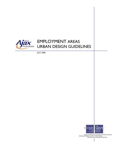 Urban Design Guidelines - Employment Areas - Town of Ajax