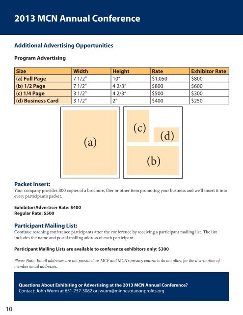 Download the Exhibit and Advertising Kit - Minnesota Council of ...