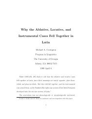 Why the Ablative, Locative, and Instrumental Cases Fell Together in ...