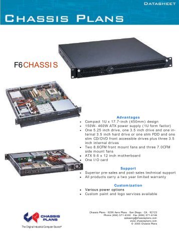 F6 Datasheet - Chassis Plans