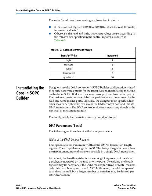 Nios II Processor Reference Handbook