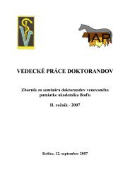vedeckÃ© prÃ¡ce doktorandov - SlovenskÃ¡ AkadÃ©mia Vied v KoÅ¡iciach