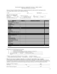 Physical Form - Delaware Technical Community College