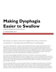 Making Dysphagia Easier to Swallow - Dysphagia-Diet