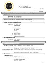 SAFETY DATA SHEET - CMP Products