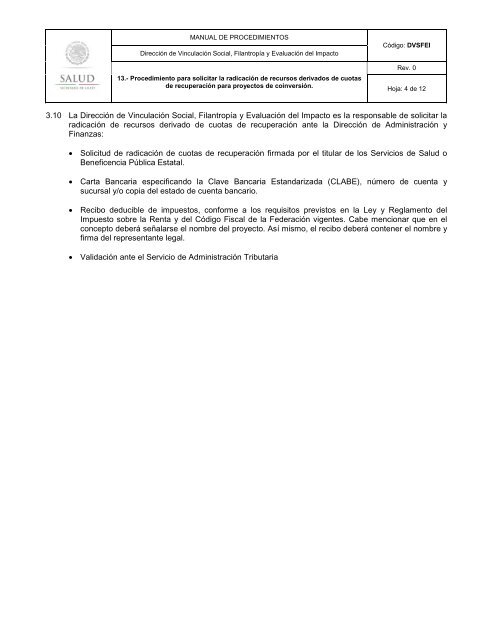 13.- procedimiento para solicitar la radicaciÃ³n de recursos ... - Inicio