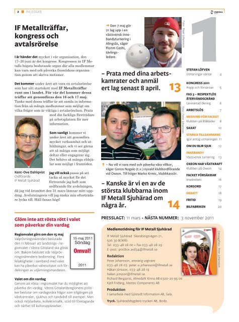 Medlemstidning Nr 1 2011 - IF Metall