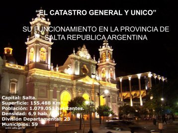 âel catastro general y unicoâ su funcionamiento en la provincia de salta