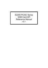 EZ200 PCSC Series SAM Card API Reference Manual ... - Novopos