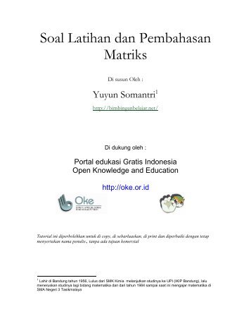 Soal Latihan dan Pembahasan Matriks - Open Knowledge and ...