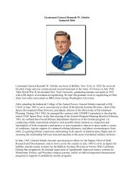 Lieutenant General Kenneth W. Schultz, USAF - Air Force Space ...