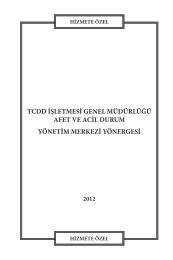 tcdd iÅletmesi genel mÃ¼dÃ¼rlÃ¼ÄÃ¼ afet ve acil durum yÃ¶netim merkezi ...