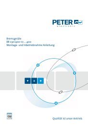 BR, Inbetriebnahmeanleitung - PETER electronic