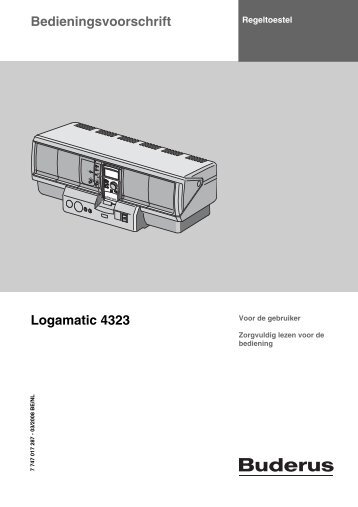 Bedieningsvoorschrift Logamatic 4323