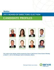 candidate profiles - Servus Credit Union