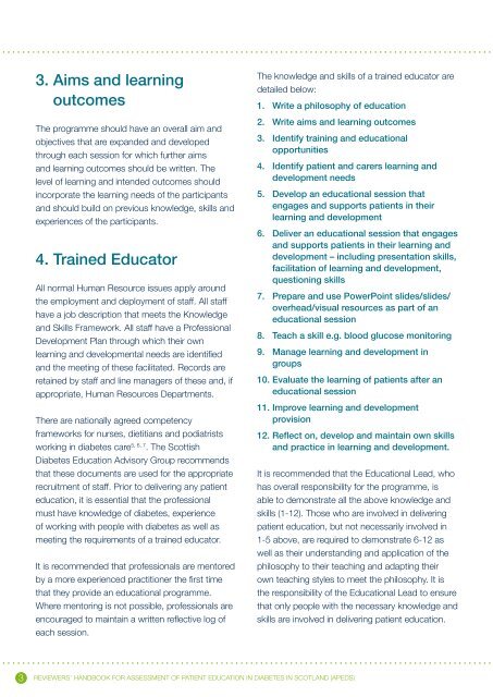 Tool for the Assessment of Patient Education in Diabetes in Scotland ...