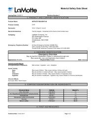 Lamotte Nitrate Reagent 2 MSDS Sheet - Arbico Organics