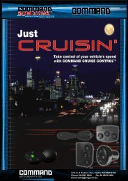 Cruise Controls Professional 201... - Command Auto Group Pty Ltd