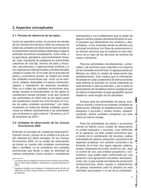 Metodología para las actividades de Pesca y Acuicultura ... - Inegi