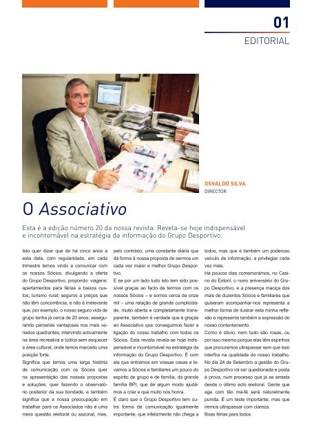 Agosto-Outubro 09 - Grupo Desportivo e Cultural dos Empregados ...