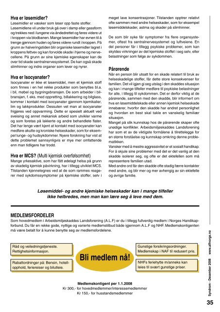 Syndrom nr 4 - 2008.indd - Arbeidsmiljøskaddes landsforening