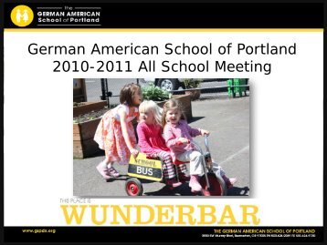 German American School of Portland 2010-2011 All School Meeting