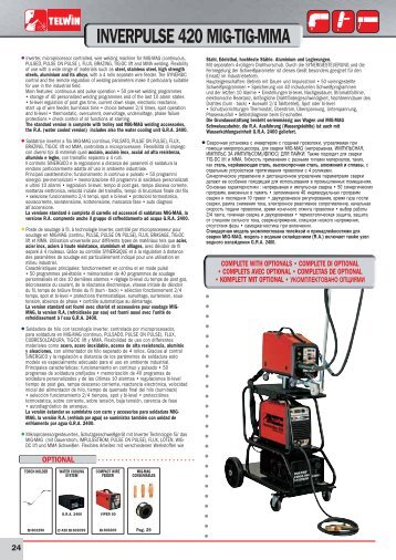 INVERPULSE 420 MIG-TIG-MMA - Telwin