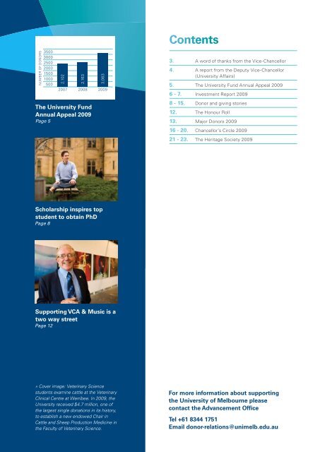 Report to Donors 2009 - University of Melbourne